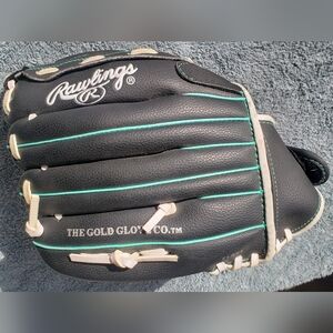 Rawlings Black and Teal Fast Pitch Softball Glove